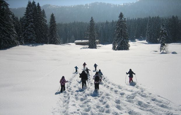 Schneeschuh-Wanderung Familie Reit im Winkel