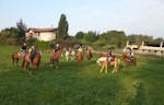 Pferde reiten im Naturschutzgebiet Ispra