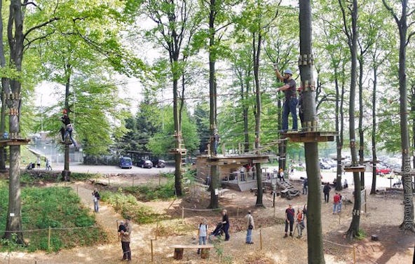 Kletterparcours im Waldseilgarten Schotten