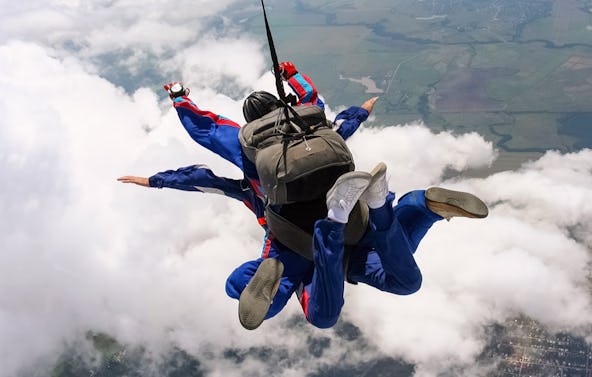 Fallschirm Tandemsprung aus Ballon Bad Kohlgrub
