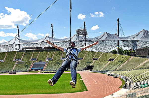 Flying Fox im Olympiastadion München