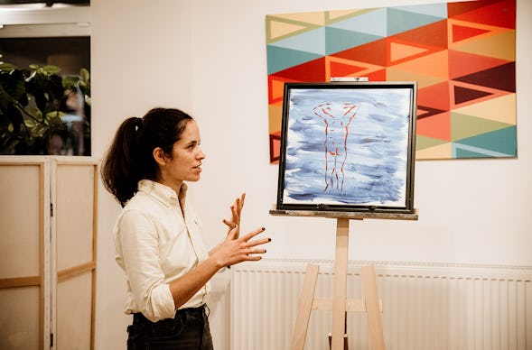 Aktmalerei Frankfurt am Main mit Weintasting