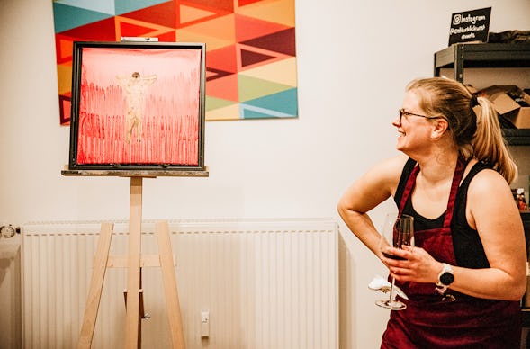 Aktmalerei mit Weintasting Hamburg