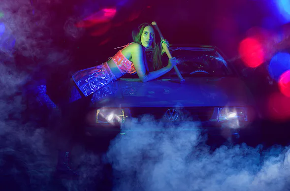 Auto zertrümmern Fotoshooting Langenau