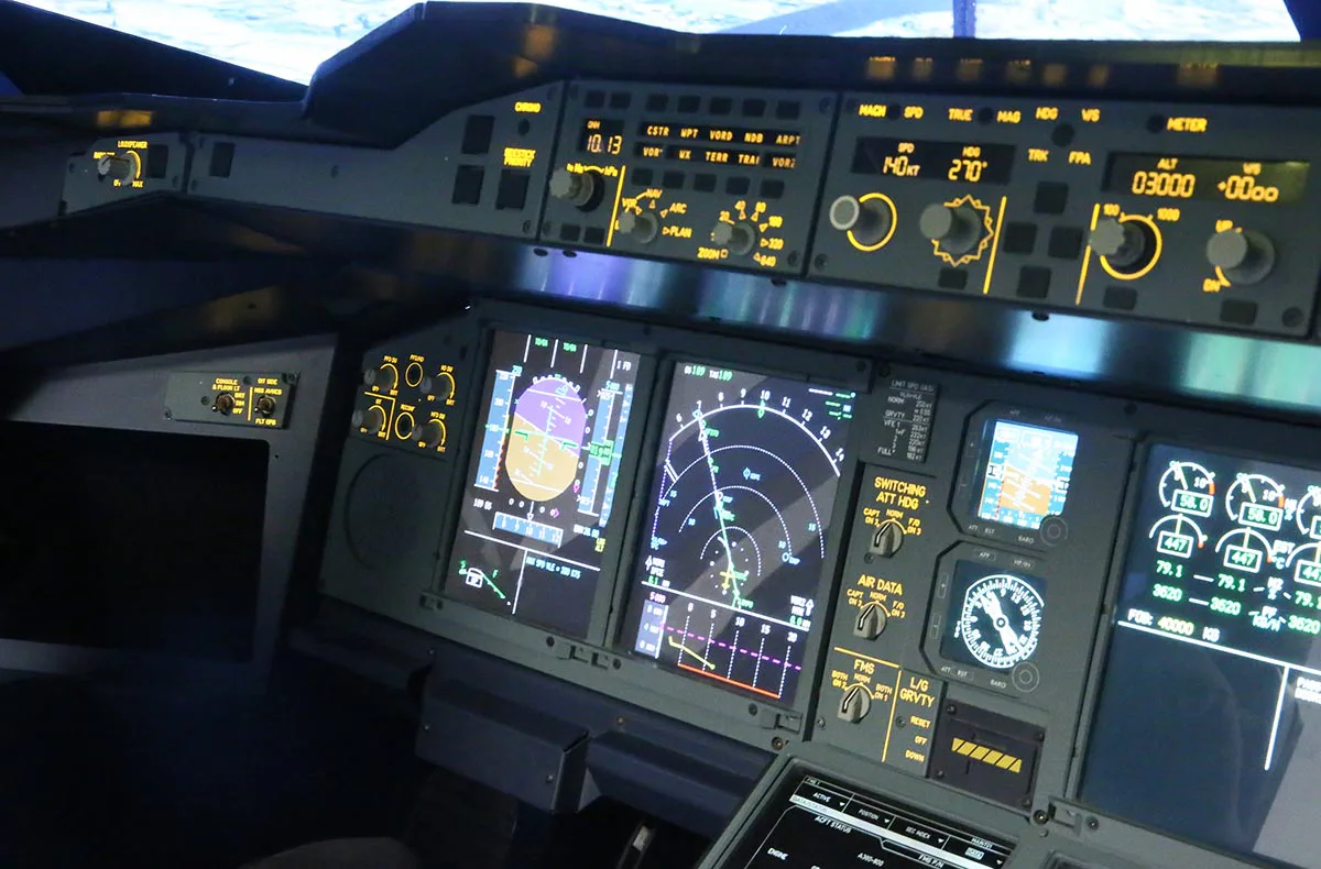Flugsimulator Gensingen (A380 - Economy kurz) - 1