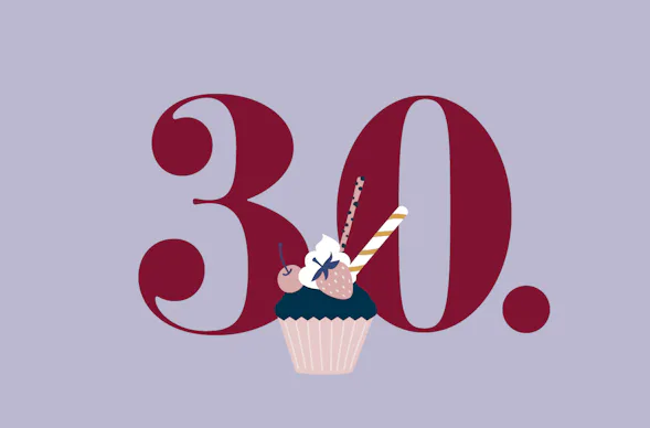 Flexibles Geschenk 30. Geburtstag (Cupcake)