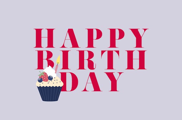 Flexibles Geschenk Happy Birthday (Muffin)