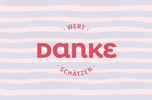 Flexibles Geschenk Danke (Streifen)