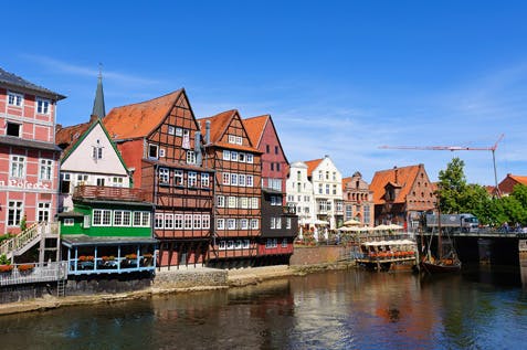 Alter Hafen in Lüneburg an der Ilmenau